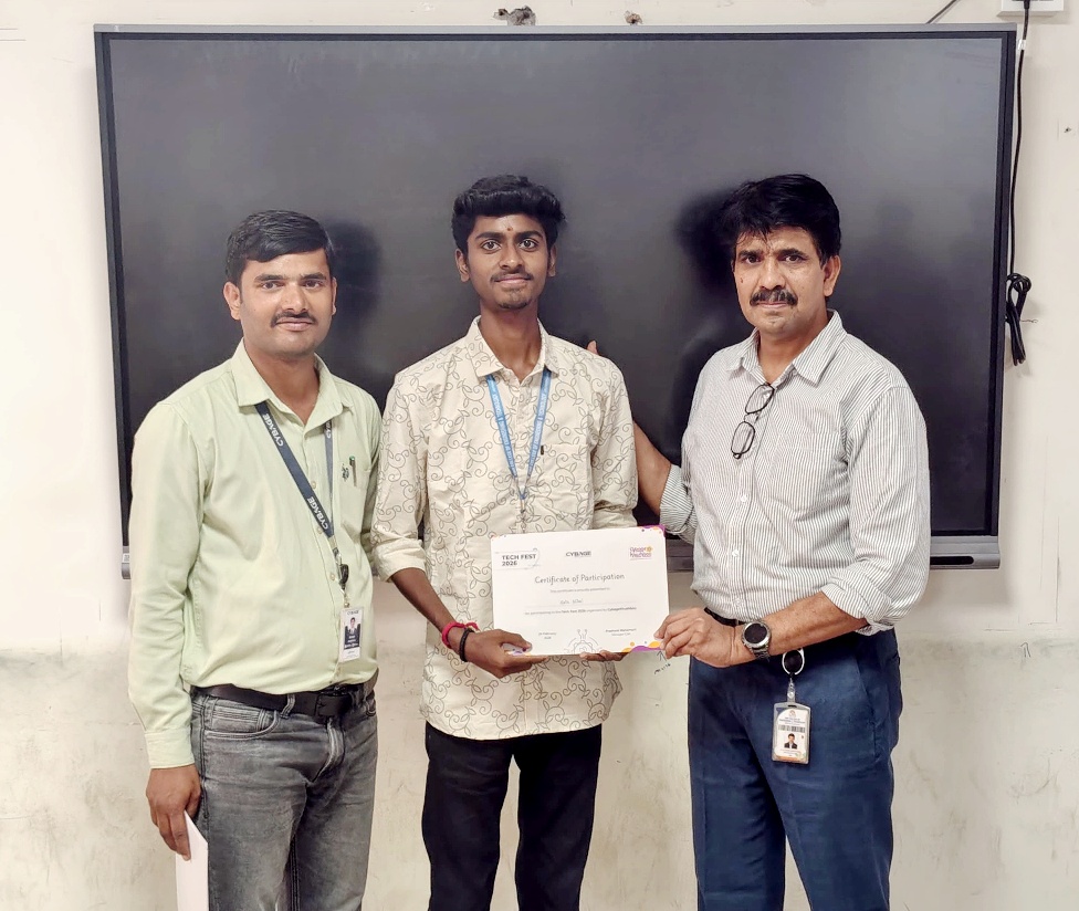 Cybage Techfest 2026 3rd place celebration